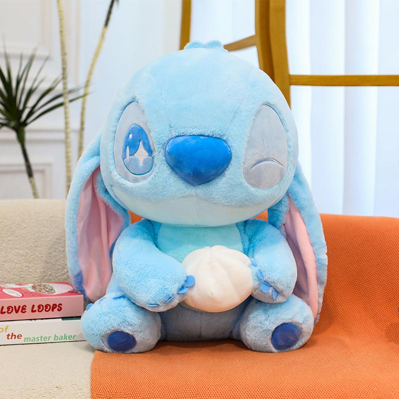 

Lilo Stitch Plush Toy Cat Stuffed Animal With Pp Cotton For Kid Collectors Steamed Bun,30cm