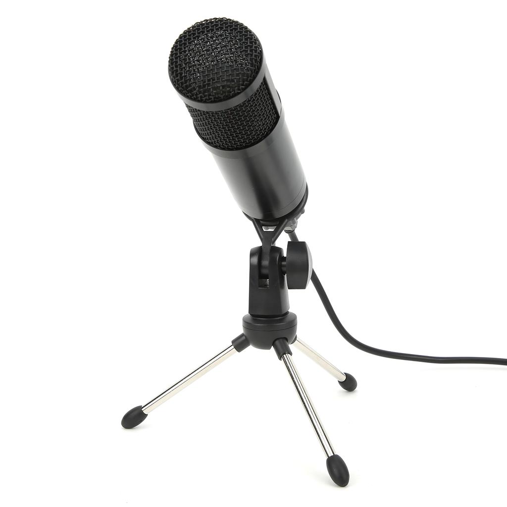 Condenser Microphone USB Double Knob with Adjustable Tripod Set Kit for Broadcast Recording