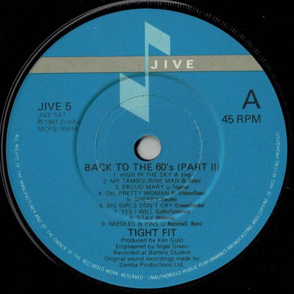 

7inch Record TIGHT FIT Back To The 60s Part II JIVE5 Jive 1981 UK Dance Electronica Used