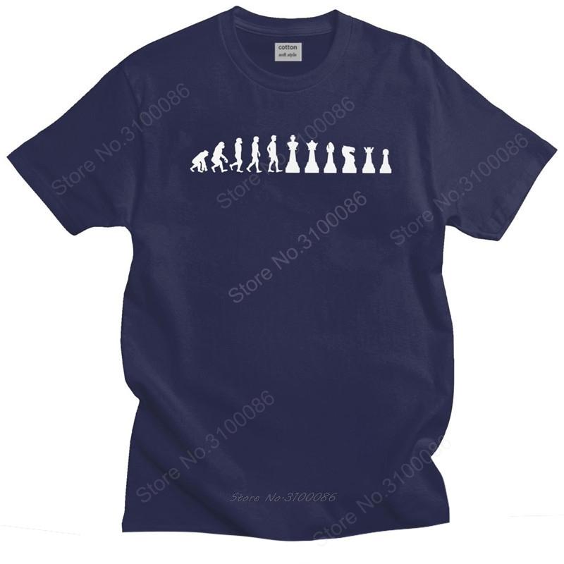 Chess Evolution Grandmaster Tournament T Shirt Men Pre-shrunk Cotton Handsome T-shirt Short Sleeved Tee Tops Clothing Merch