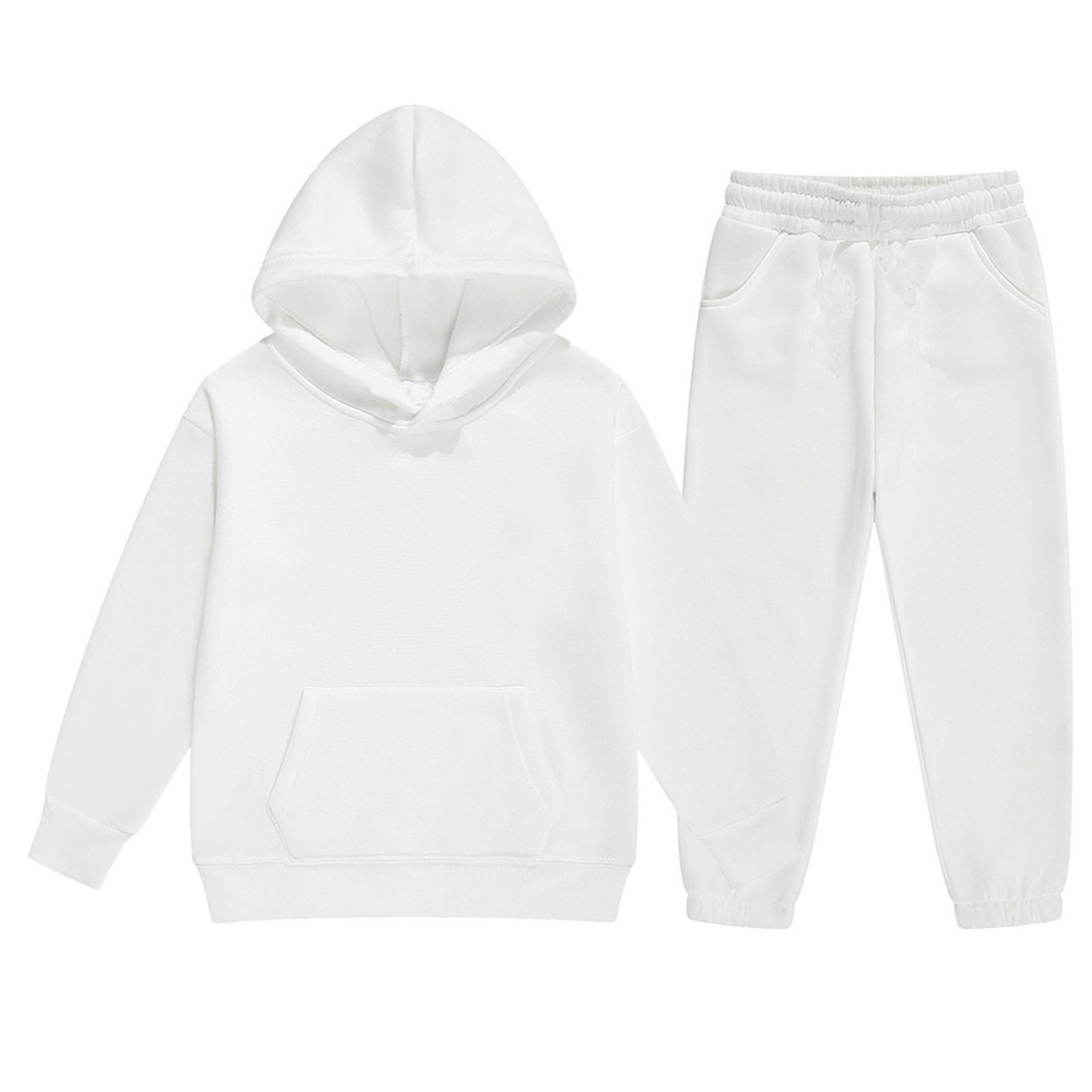 

Boys And Girls Fleece Hoodies Children s Plain-Coloured Hooded Sweatshirts 160