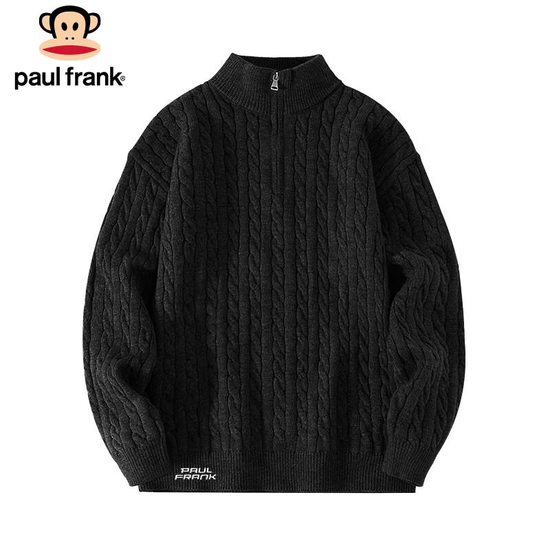 

Paul Frank Men s Casual Half-Turtleneck Zipper Knit Sweater 2XL