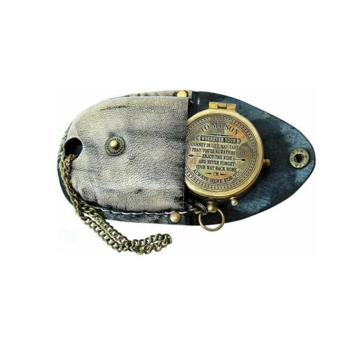 Compass Brass Antique Style Gift To My Son