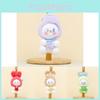 Cute Plush Bunny Keychain Adorable Vegetable Doll Short Plush Keyring For Bags