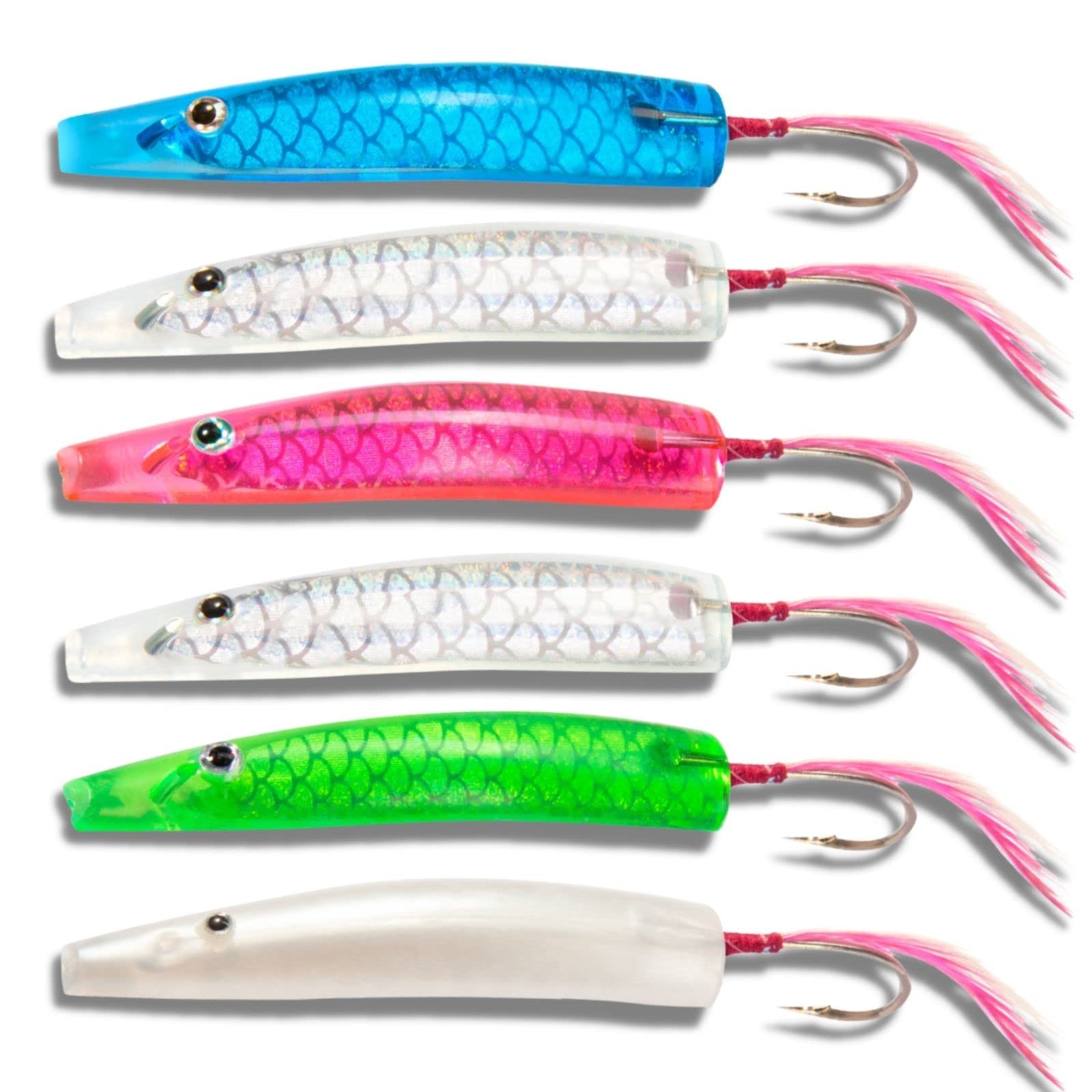 

Traditional Japanese Fishing Tackle (6 pieces) in 2 sizes (4.3cm6cm) - Yumizuno (deep-distance fishing tackle) for long-distance casting, bluefish,