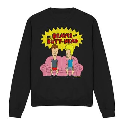 Beavis & Butthead Unisex Adult Couch OG Logo Sweatshirt