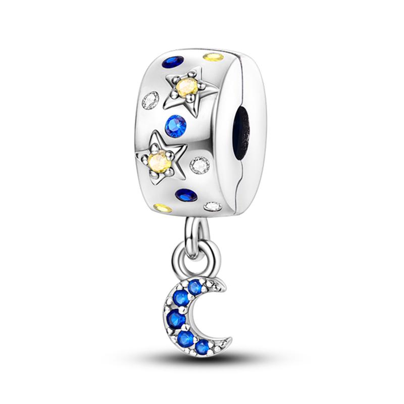 Copper Sun Moon Star Theme Multiple Styles Fashionable Charms Beads Fit Pan Genuine Bracelets Handmade DIY Jewelry
