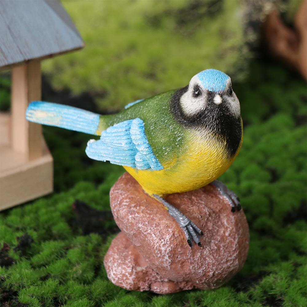 Vintage Garden Bird Sculpture Cute Bird Statue Miniature Bird Figurine Home Balcony Decoration