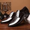 Fashion Business Oxfords Dress Man Shoes Lace Up Leather Casual Social Shoe for Men Party Gentleman Legitimate Cheap Clearance Footwear