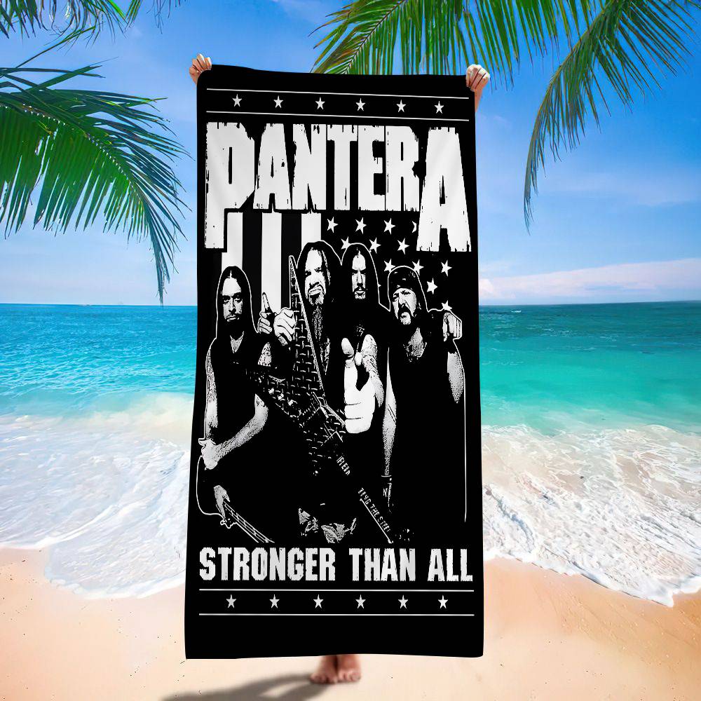 P-Pantera Band Microfiber Blanket Quick Drying Beach Towels Oversized Printing Super Absorbent Pool Towel Blanket