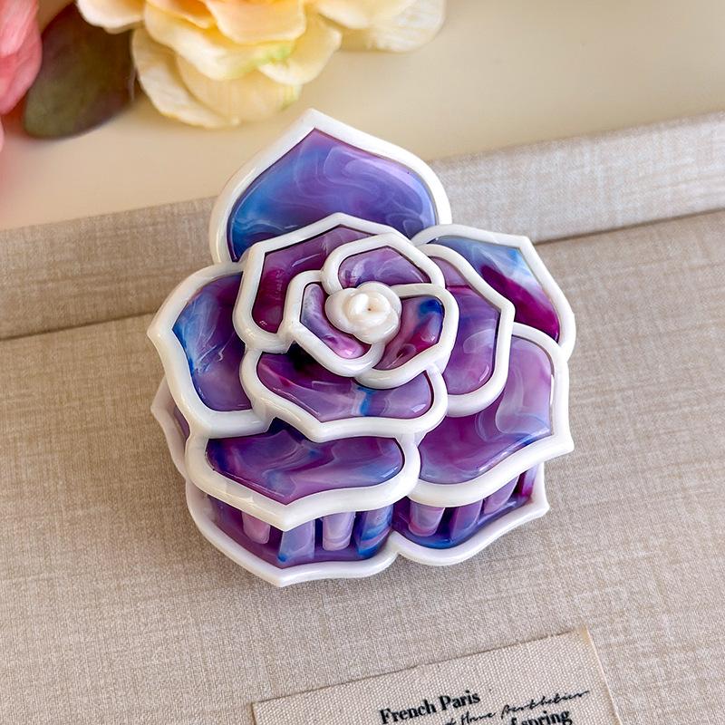 Flower Hair Clip French Style Elegant Women Flower Hair Claw Clip Hairpin Grab Clip Barrettes Headwear Hairgrip Hair Accessories