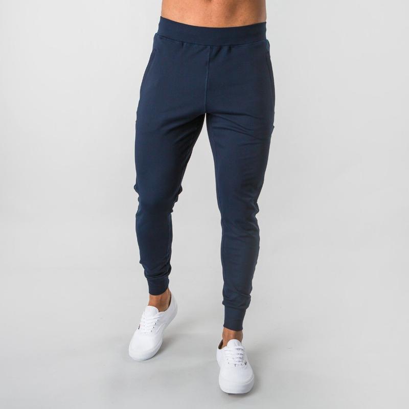 Pantalon de Sport Coton Respirant Slim à Ourlet Côtelé Décontracté Santé pour Homme Entraînement Course Fitness