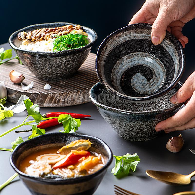 5inch 5.5 Inch Japanese Ceramic Rice Bowl Porcelain Dishes Pretty Restaurant Table Top Items Soup Noodles Sauce Bowls Dinnerware