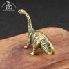 Solid Brass Jurassic Dinosaur Small Statue Office Desktop Ornaments Tea Pet Crafts Animal Figurines Miniatures Children Toy Gift
