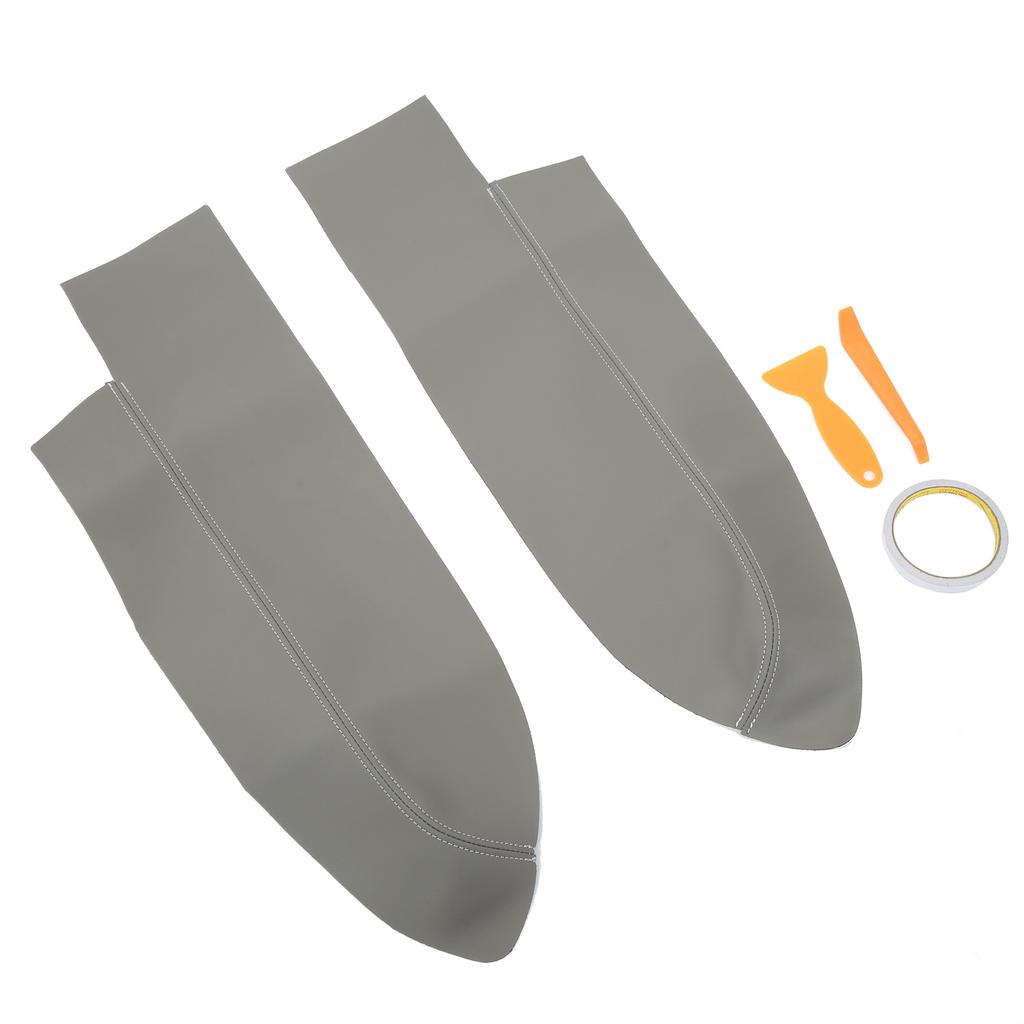1 Pair Front Door Panel Armrest Cover Microfiber Leather Car Interior Accessories Replacement for