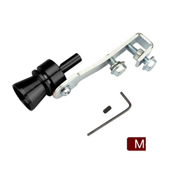 CHIZIYO Black S/M/L/XL Size Universal Car BOV Muffler Exhaust Pipe Turbo Sound Whistle Simulator Sound