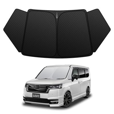 BLUESEATEC Honda Step WGN RP6/RP7/RP8 Windshield Sunshade, 2022.5-Present, UV Cut, Heat Insulation, Custom Fit, No Suction Cups, with Storage Bag
