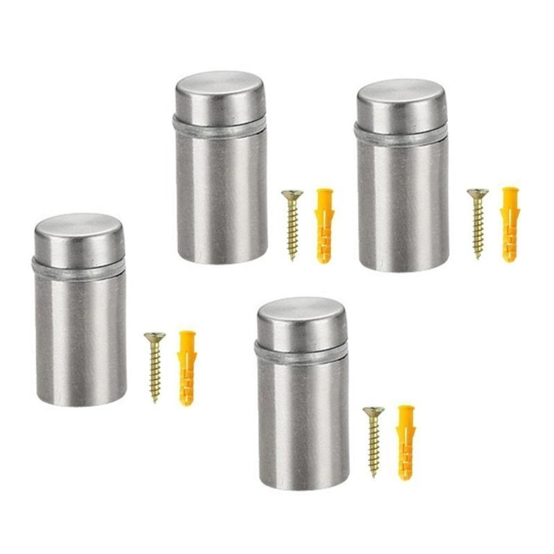  4pcs Sturdy Stainless Steel Mirror Anchors Suitable for Various Thicknesses