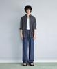 Awodeijeu Cool Linen-Like Semi-Wide Denim [Blue]
