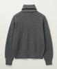 Seteo Button-Up Sailor Half Knit Zip-Up Charcoal