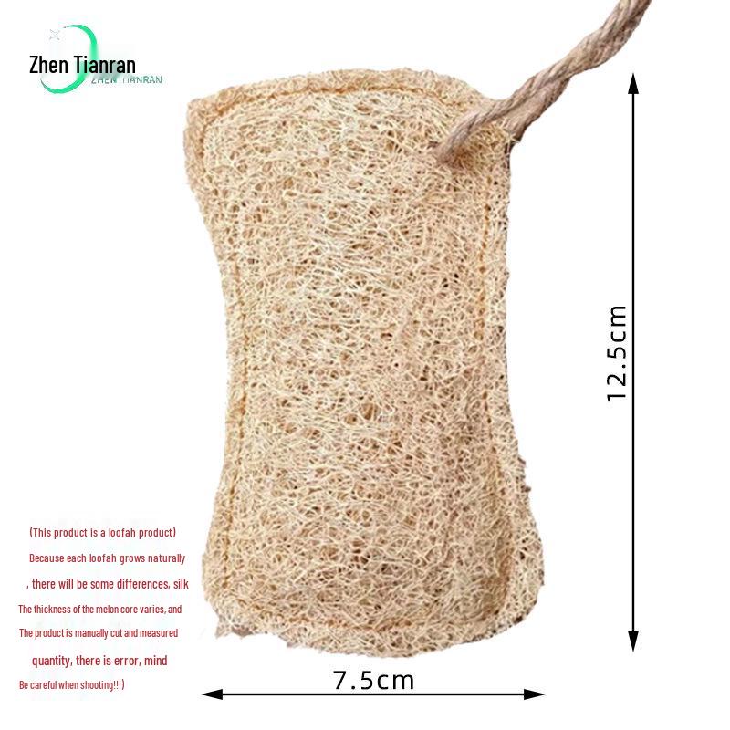 Eco-Friendly Pillow-Shaped Loofah Dish Brush - Biodegradable Kitchen Cleaning Tool