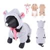 Autumn and Winter Warm Dog Clothes Bear Ears Pet Clothes Solid Color Hooded Thickened Pet Clothes