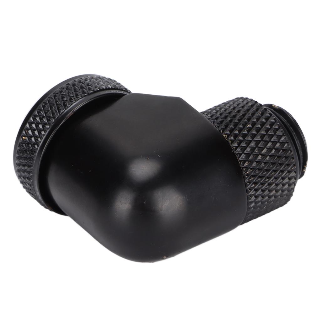 Water Cooling Fitting 360 Degree Rotating Computer WaterCooled AntiDropping Hard Tube Connector(Black )