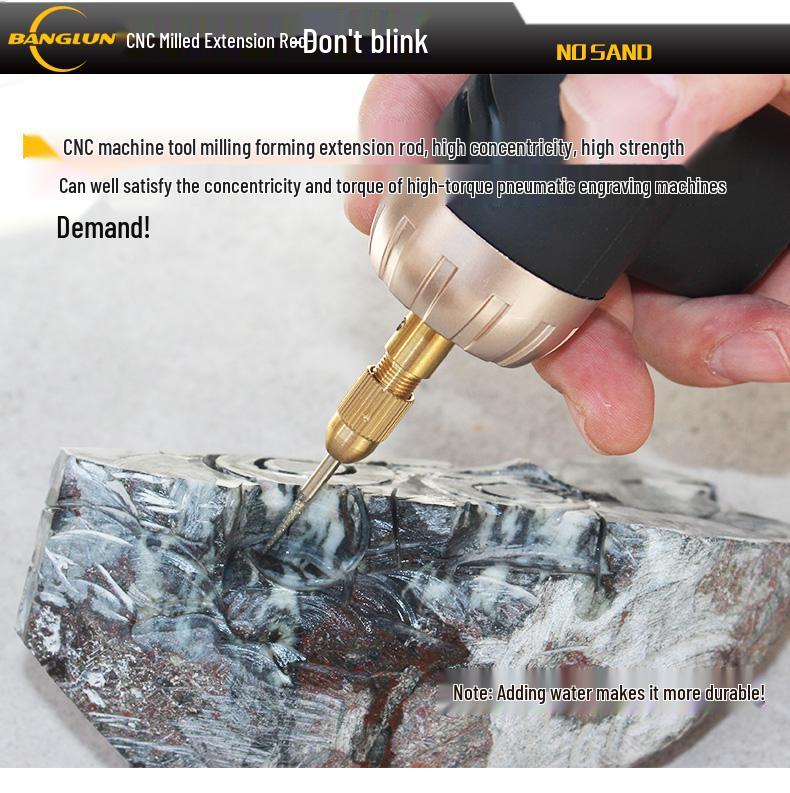 Banglun Diamond 3mm Alloy Grinding Head Set: Jade Carving, Cylindrical, Conical, Ball Needles