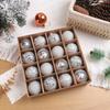 16pcs/box 6CM Christmas Ball Ornaments Champagne Gold Red Glitter Foam Ball Crafts for Xmas Tree Hanging Pendant Gift Navidad