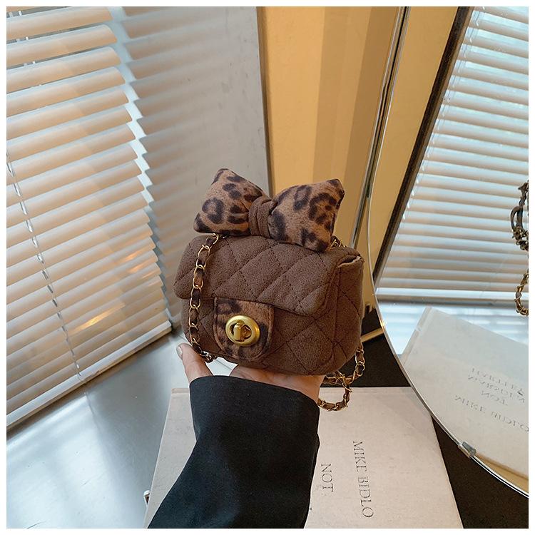 New women's bag, rhombus bow bag.