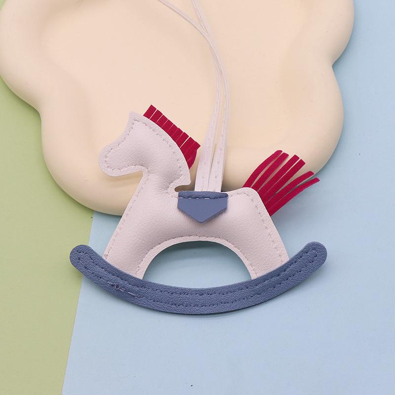 Cheie Breloc Cal Balansoar Farmec Piele PU Modă Bijuterii Noi Pentru Femei Creative Colorate Carusel Mașinuță Pandantiv Geantă Cheie