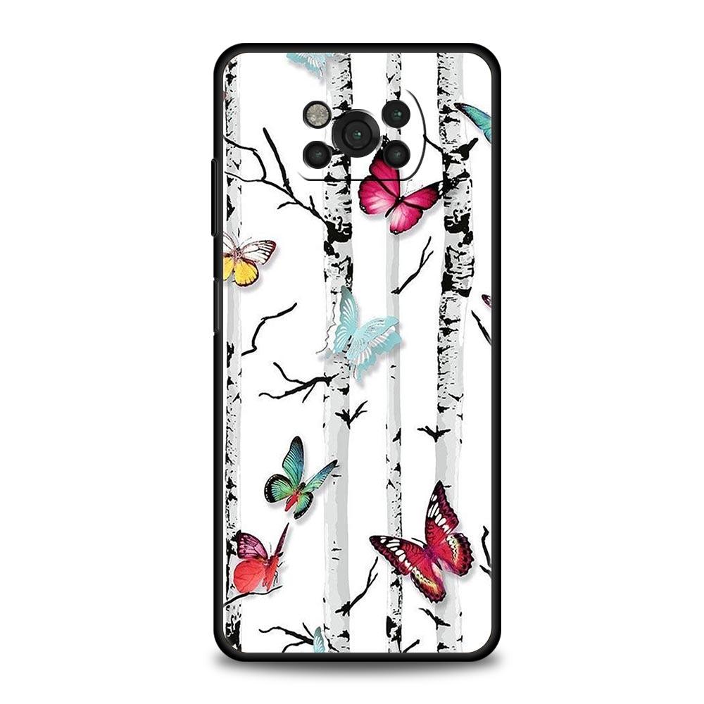 Butterfly Design Phone Case Cover  for Xiaomi Poco F7 Ultra F6 F5 F4 F3 X6 X5 X4 X3 NFC C51 C55 M4 GT 5G Soft TPU Shell Fundas