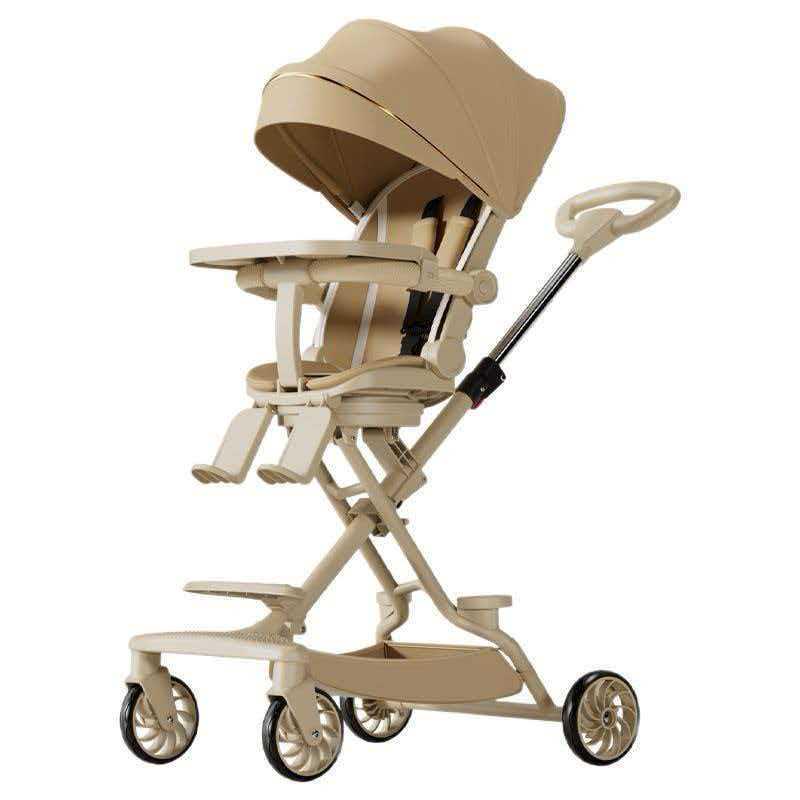 Lightweight Reclining & Sitting Baby Stroller - Two-Way Foldable Newborn & Kids Stroller