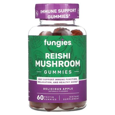 Reishi Mushroom Gummies, Delicious Apples, 60 Pectin Gummies