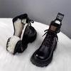 Winter Women's Boots Plush Warm Cotton Shoes Outdoor Waterproof Leather Snow Boots Lace Up Platform Booties Botas Invierno Mujer