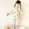 Lightweight Pure Cotton Short Sleeve Baby Sleeping Bag - Anti-kick, Breathable One-piece Pajamas & Crawling Romper for Home Wear