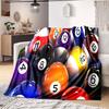 Billiards Plush Blanket Soft Comfortable All Seasons Perfect Sofa Office Nap Travel Birthday Gift Christmas Present