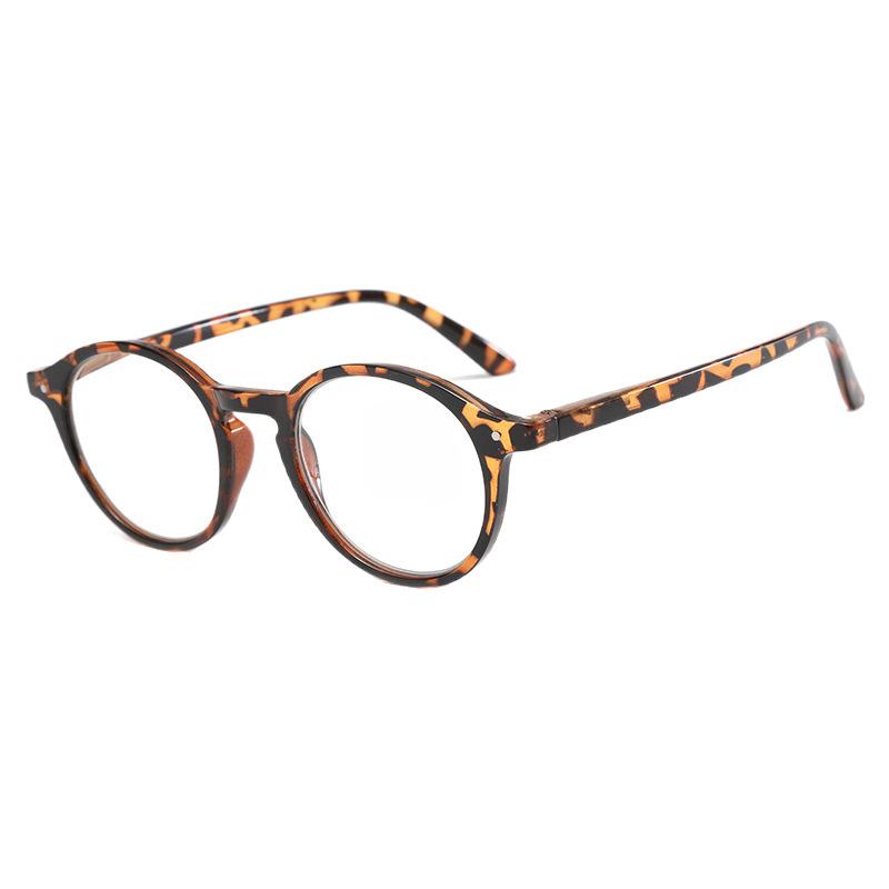 

Ретро очки для чтения женские сверхлегкие оправа эллипс мужские очки очки с защитой от синего света очки для пресбиопии +400 degrees леопардовый