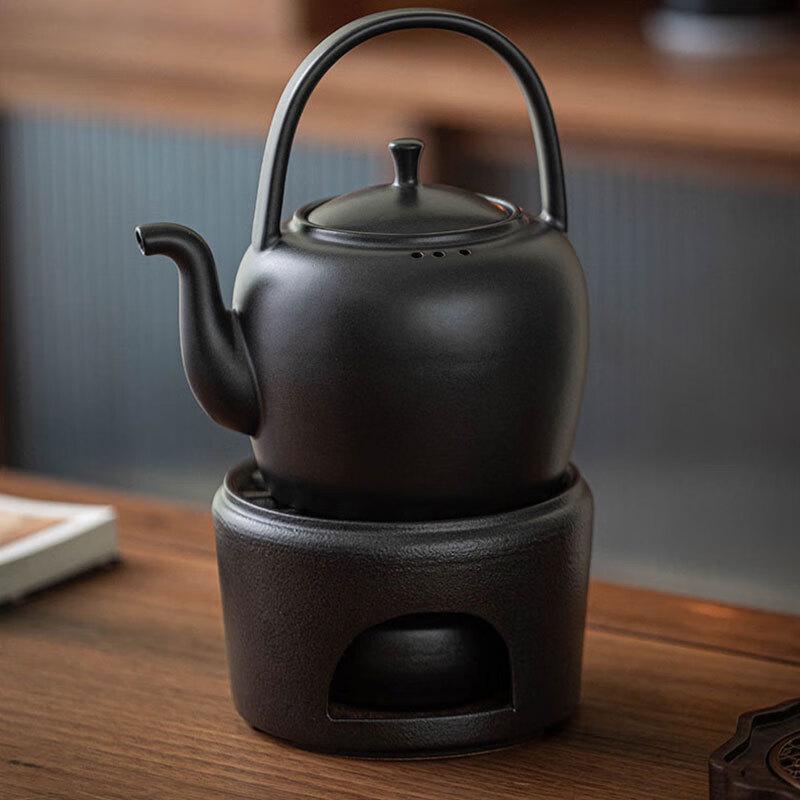 Traditional Ceramic Teapot Kettle with Overhead Handle