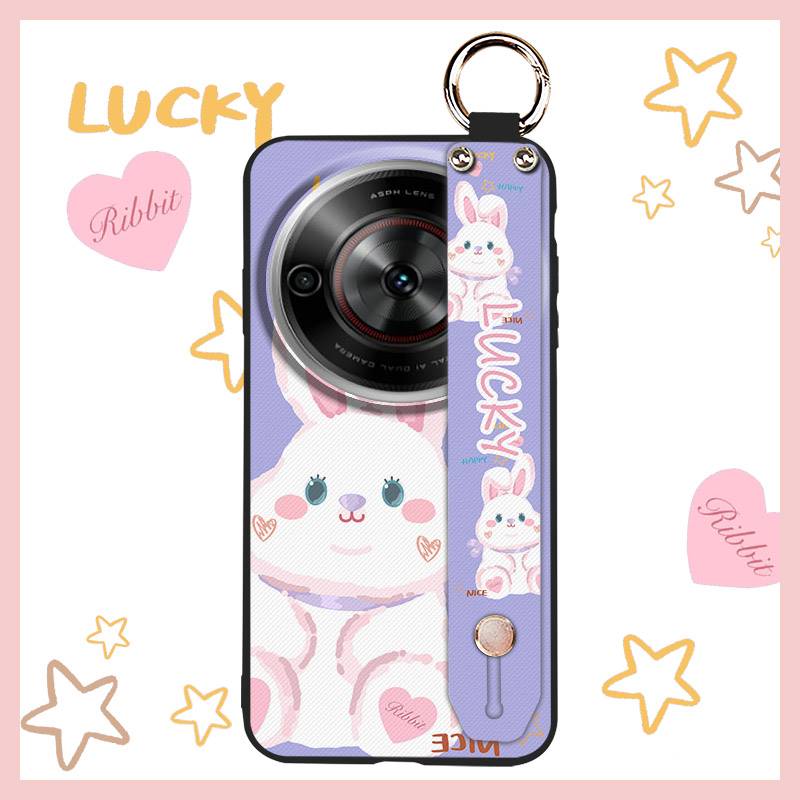 Tecknad Dammavvisande Mobilskal För ZTE Blade A75 5G/Nubia Focus 5G/Calf 5G Sött Skyddande Armband Tålig Silikonring