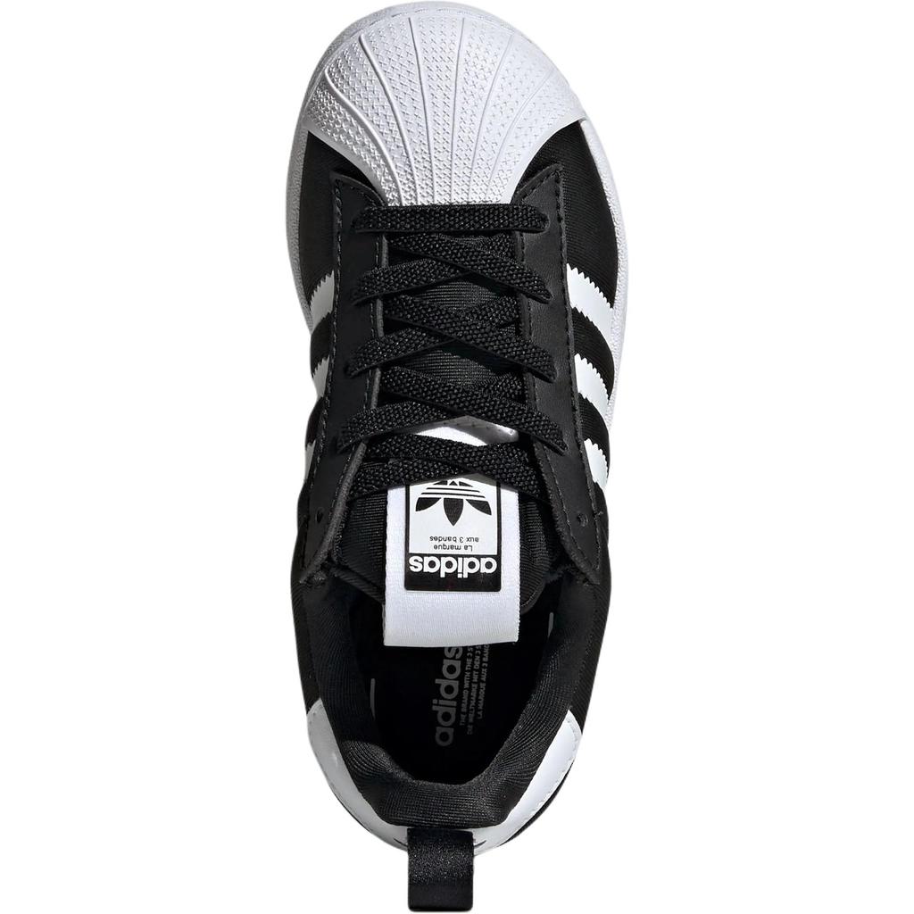 adidas Originals Superstar Quickon Comfortable Fit Low Top Kids Skate Shoes Kids Sneaker Black White KK2176