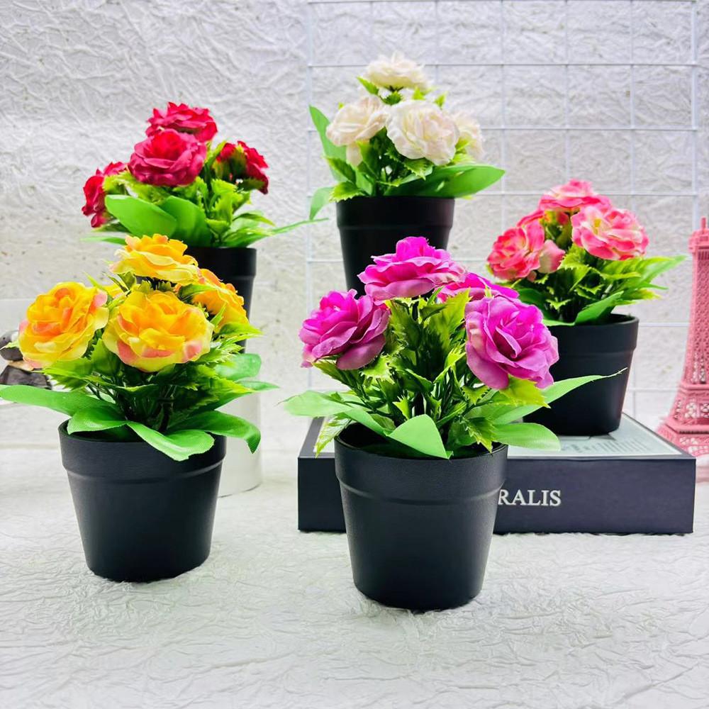 Bonsai Realistic Rose Room Decoration For Store Window Display And Events
