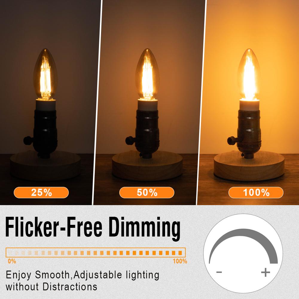 Candle C35 E14 4W 6W 220V Led Light Bulbs Warm White Dimmable Replaable Pendant Chandelier Indoor filament lamp Decor Home
