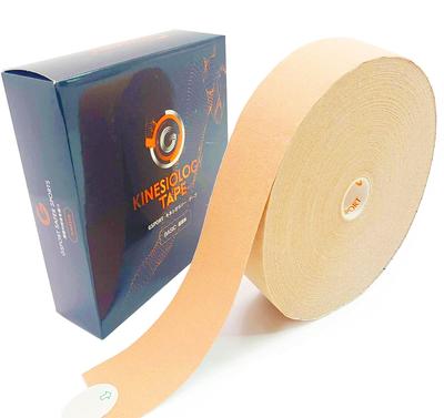 Kinesiologie-Tape, wasserfest und schweißfest, superelastisch, Baumwolle, atmungsaktiv, latexfrei, für Oberschenkelmuskulatur und Hautton, 1 Rolle Tape