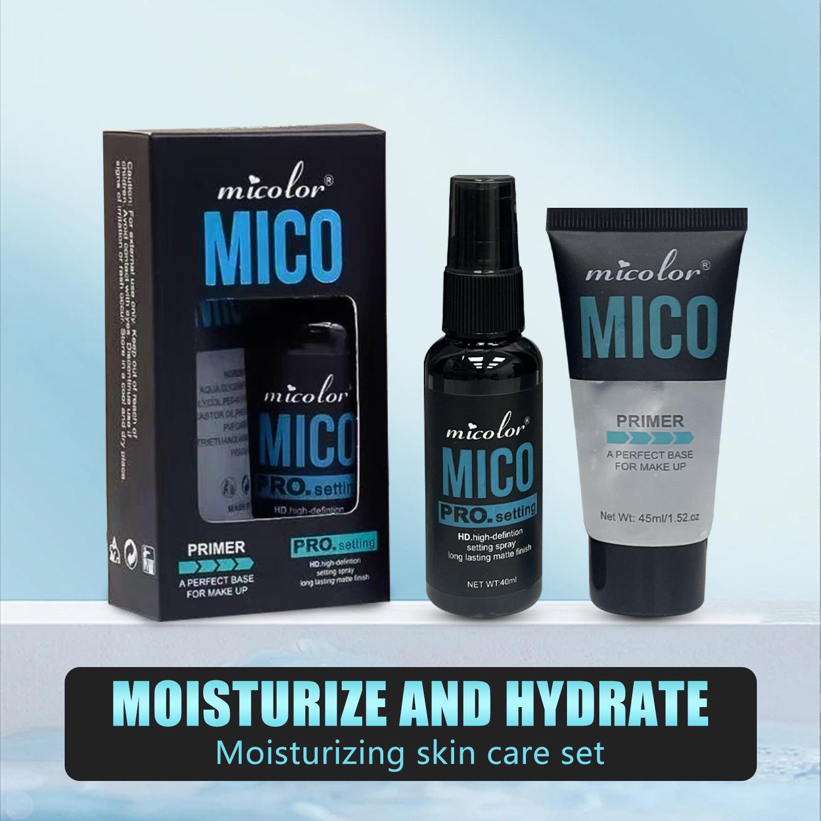 

Набор праймера и спрея для фиксации макияжа MICOLOR «Два в одном» – Увлажняющее средство для подготовки кожи к макияжу