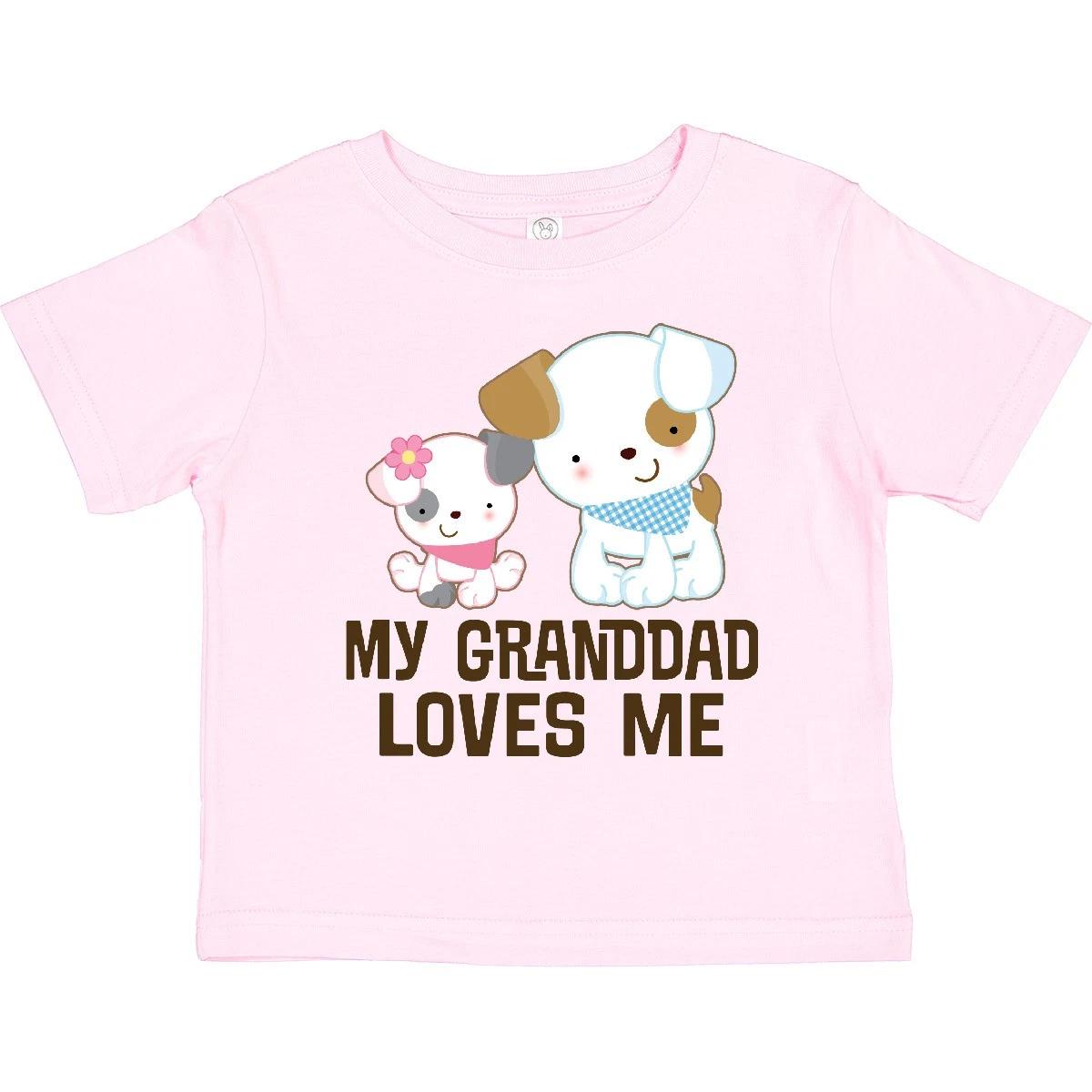 Inktastic My Granddad Loves Me Granddaughter Girls Toddler T-Shirt Grandkids New 100