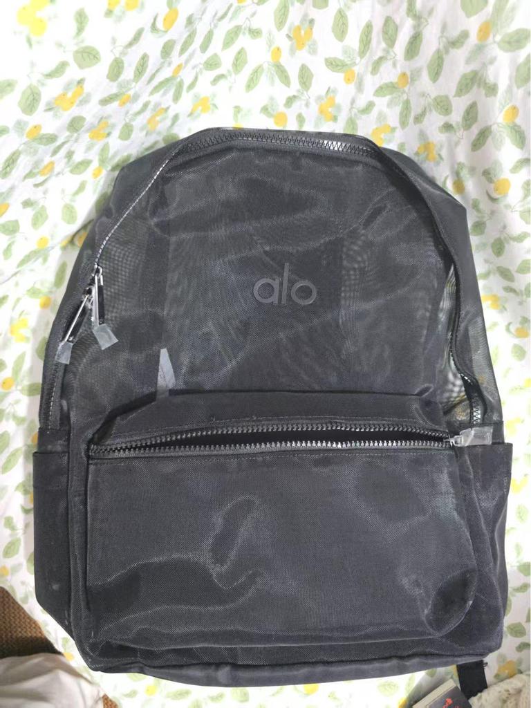 Alo Summer Průhledný batoh se dvěma ramenními popruhy z nylonové síťoviny - Trendy unisex cestovní taška, japonský a korejský styl.