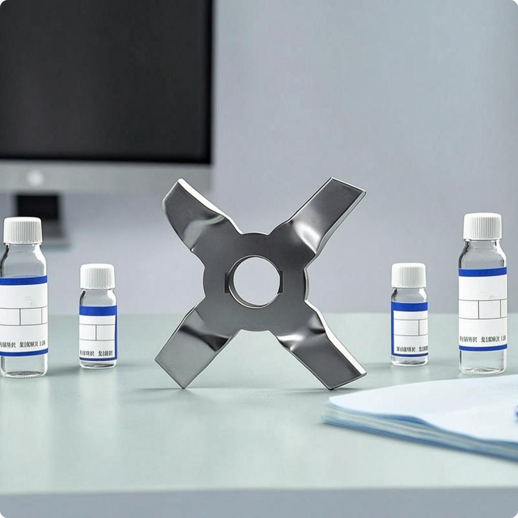 Scientific Dispersing Impeller 304 Stainless Steel Four with Center Hole CrossShaped Mixing