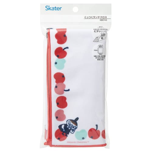 Skater Self-Adhesive Lunch Cloth, Easy to Tie, Moomin, Little My, Apple, KBST43