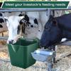 15Quart Plastic Hanging Feed Bucket for Horses,Sheep,Cattle Hook Over Fence Livestock Feeder for Farm Stall & Pasture